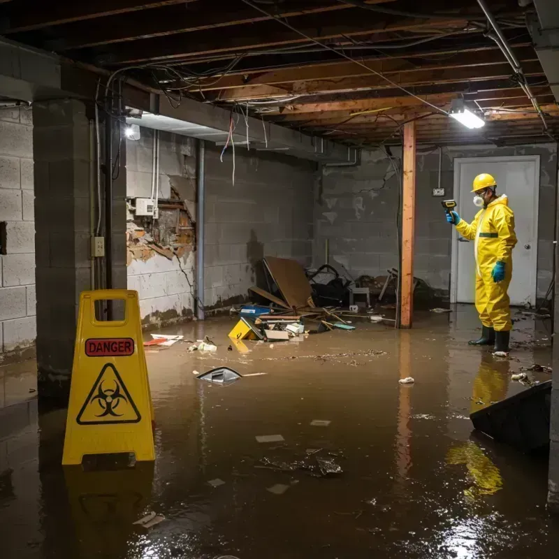 Flooded Basement Electrical Hazard in Fair Plain, MI Property